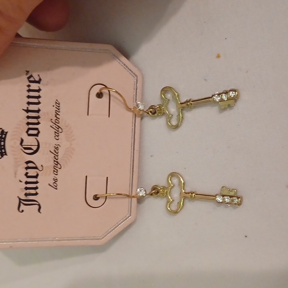 Juicy Couture Earings keys with rhinestones - Picture 3 of 4
